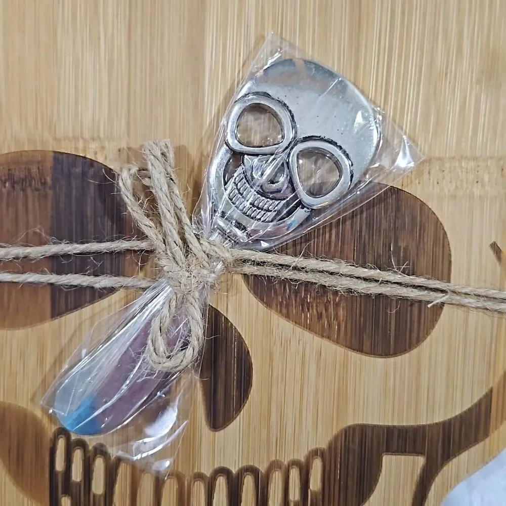 Halloween Skull Serving Charcuterie Cheese Board W/ Knife